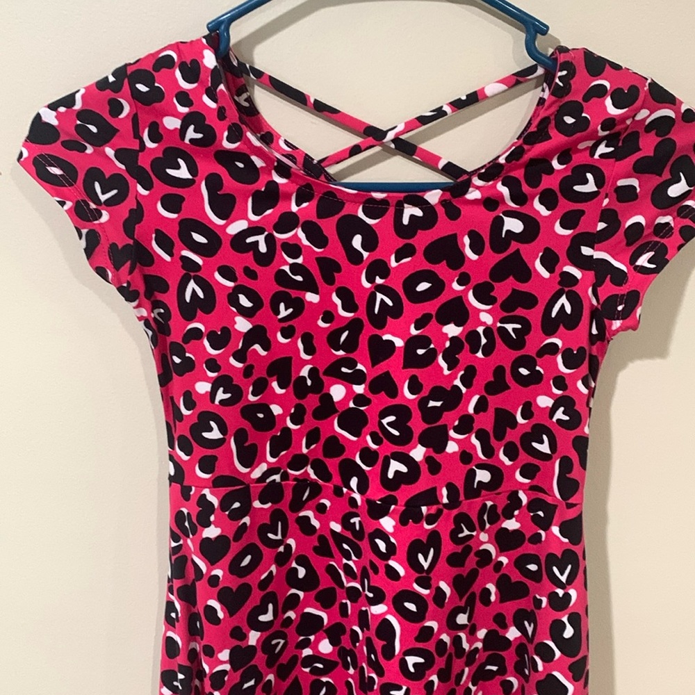 Girls cotton animal print dress